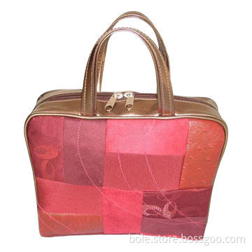 Fashionable Cosmetic Bag with Handle, Various Materials and Colors Available